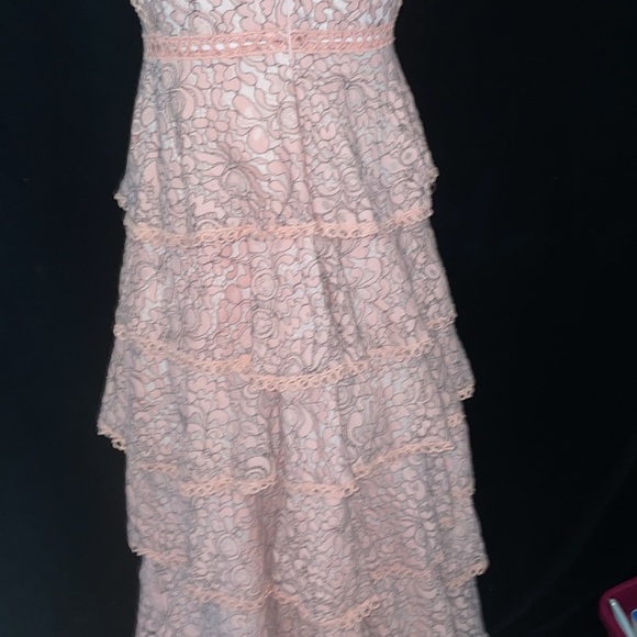 ❤️ LE Lined Maxi Dress measurements in pictures peach lace/wedding dress? - Picture 10 of 16